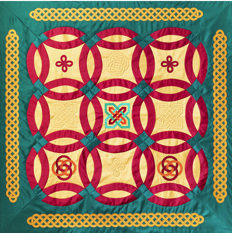 Celtic styled quilt motifs.